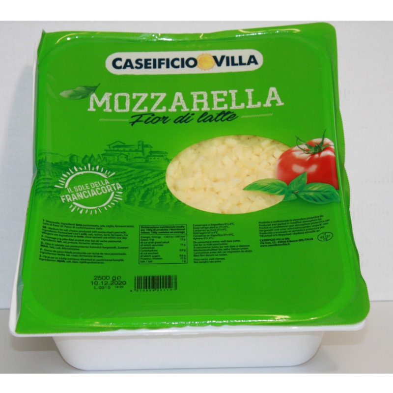 Linea Seriate : Mozzarella Cubettata per Pizza 3 Kg